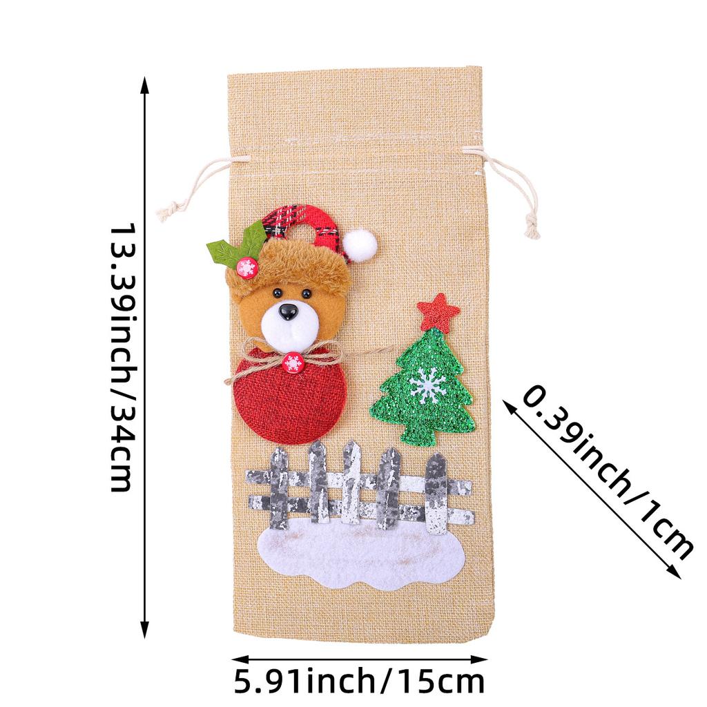 New Christmas Party Supplies, Christmas Decorations, Elderly Wine Bags, Christmas Decal Decorations, Wine Bottle Covers