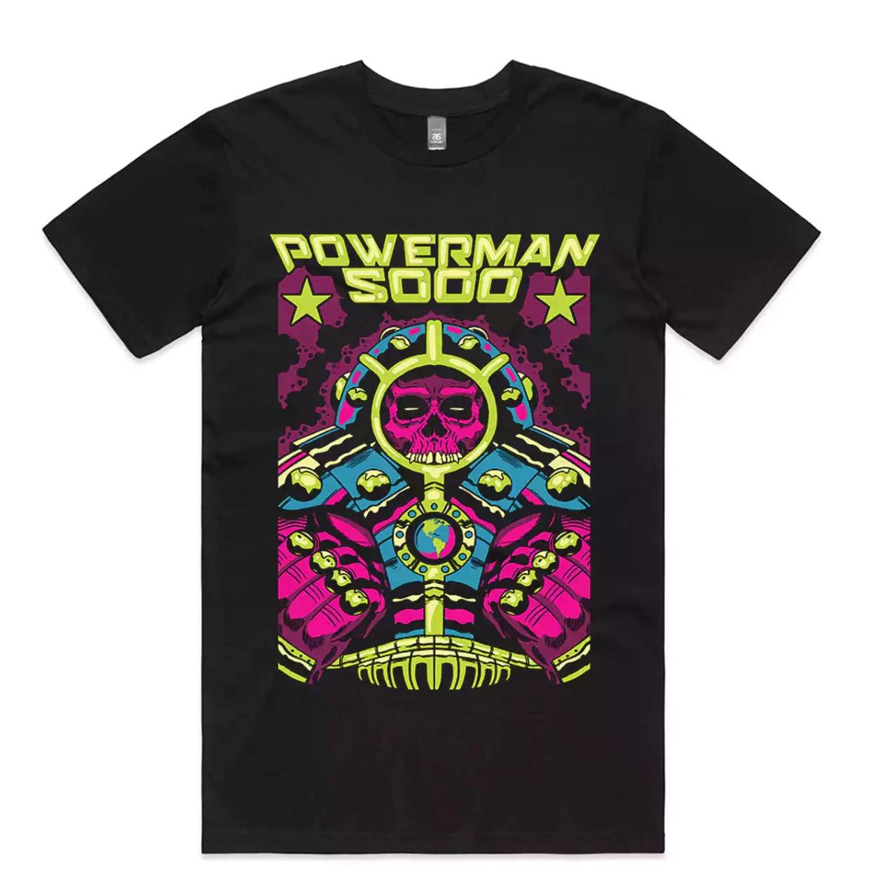 POWERMAN 5000 When Worlds Collide Official Black T-Shirt Size L NEW 4XL