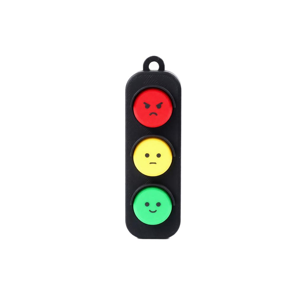 3D Printed Light Push Button Toy Stress Keychain Pendant Desk Decor