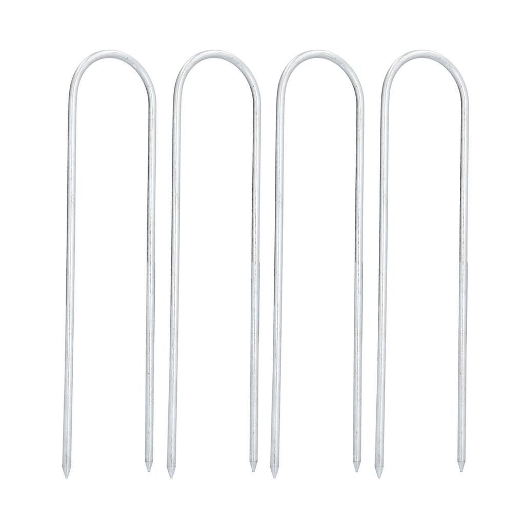 Garden Staples Galvanized U Shaped Garden Fencing Peg for Greenhouses Lawns Gardens
