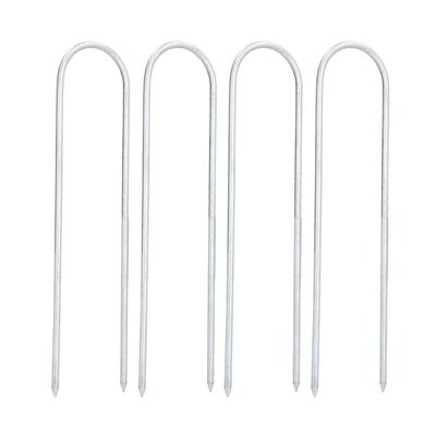 Garden Staples Galvanized U Shaped Garden Fencing Peg for Greenhouses Lawns Gardens