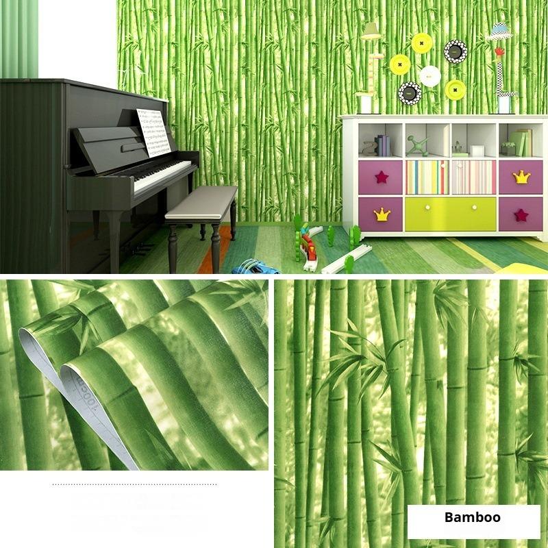 Selvklebende Tapet Pastoralt Blomstermønster Selvklebende Tapet Soverom Stue Møbler Renovering Vanntett og Fuktsikker 10 Meter