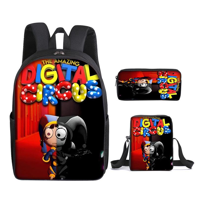 Magic Digital Circus School Bag The Amazing Digital Circus Elementary School Backpack Three-Piece Set