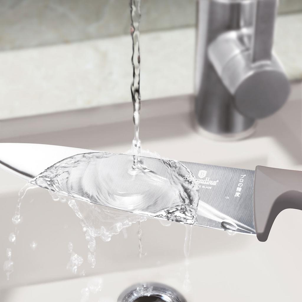 Berlinger Haus Bh-2756 Taupe Knife Set In Bamboo Block