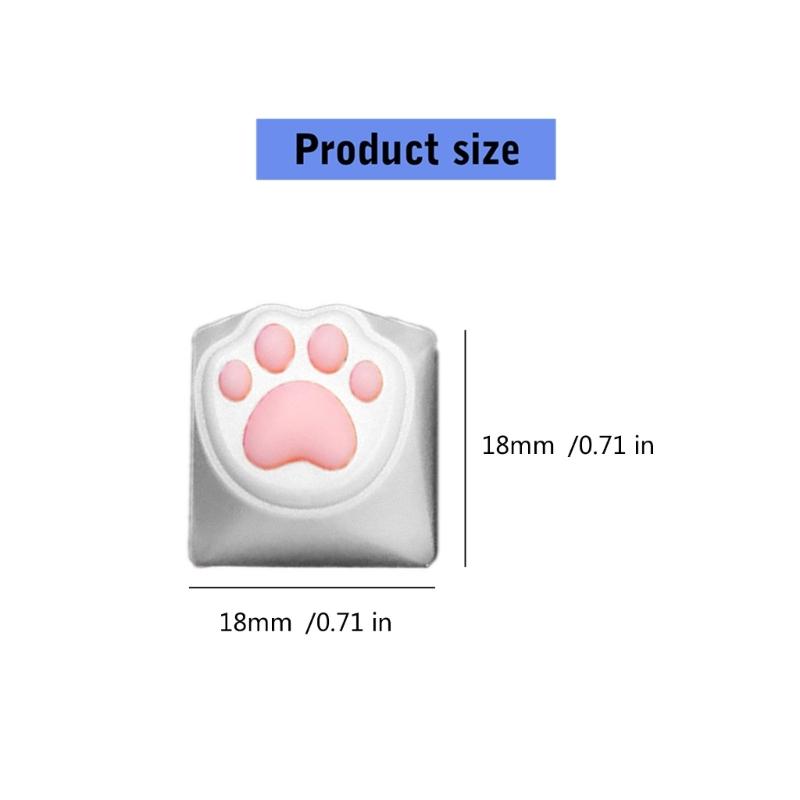 Silicone CatPaw Keycaps Quiet Typing Comfortable Soft Touch AntiSlip Caps for Gaming and Office Keyboards