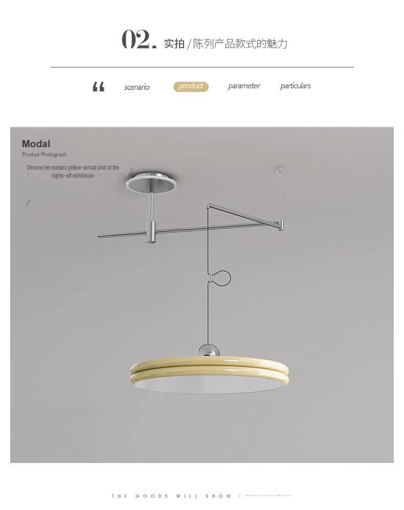 Modern UFO Chandelier: Adjustable Dining Room Light with Full Spectrum Eye Protection