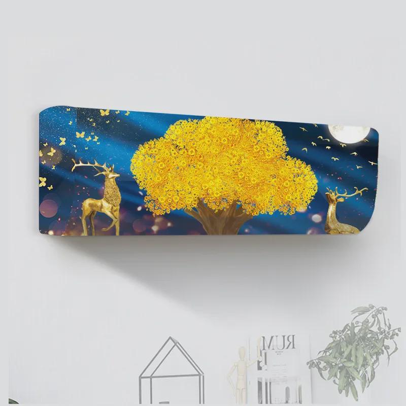 Universelle Cartoon-Staubschutzhülle für Klimaanlagen: Waschbar & Elastisch für Schlafzimmer