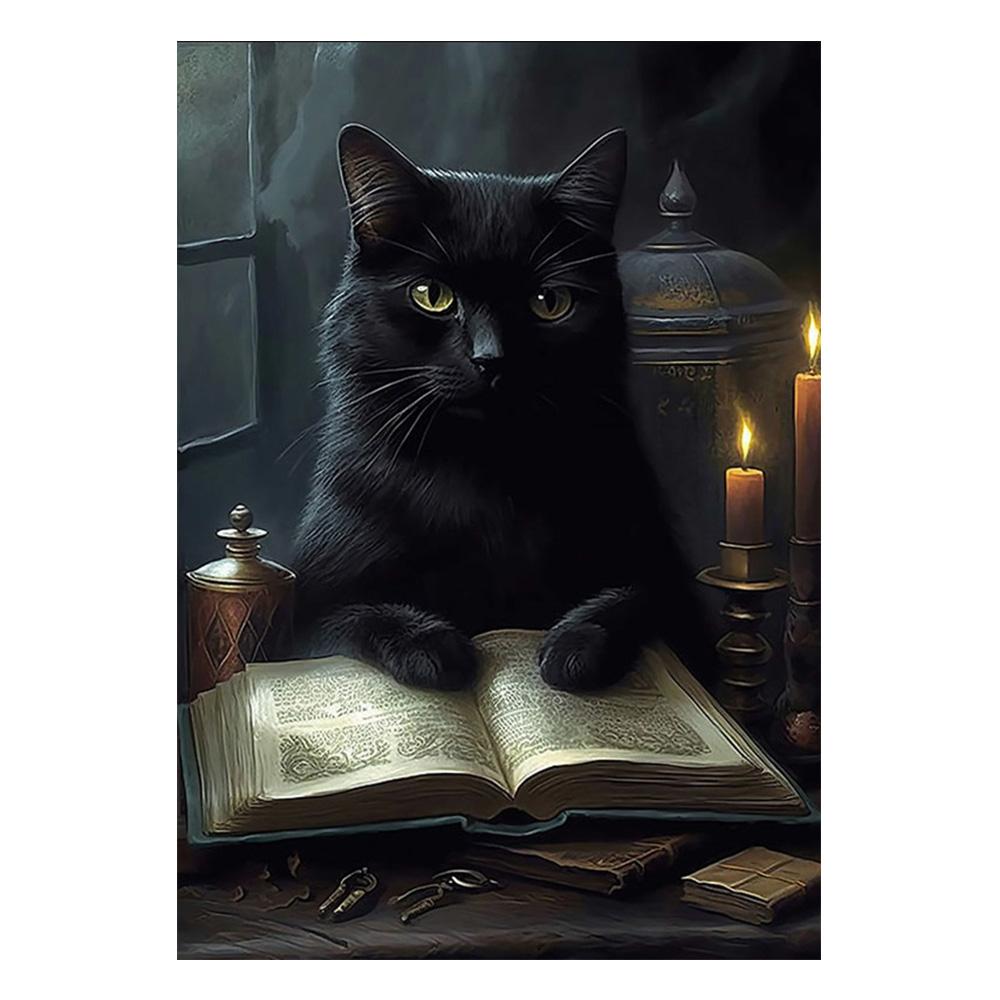Dark Academy Art Wall Poster Victoria Crow Witch Ghost Black Cat Halloween Background Decoration Gothic Image Printing Holiday Gifts Canvas Painting