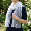 New Lace Embroidery Lace Scarf Literary Yarn Elegant Long Scarf Korean Style Embroidery Scarf Elegant