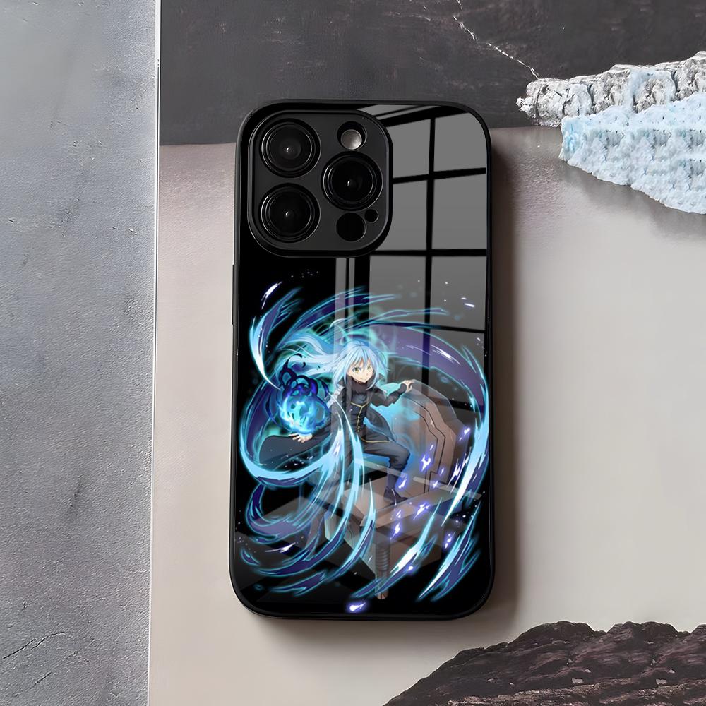 Rimuru Tempest T-Tensei Phone Case For IPhone 17 Air 16 E Pro Max 15 14 13 Mini 12 Pro 11 Max Plus Black Glass Cover