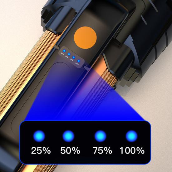 LED Handheld Flashlight High Lumens Super Bright Multiple Lighting Modes Waterproof Rechargeable LED Torch Flashlight