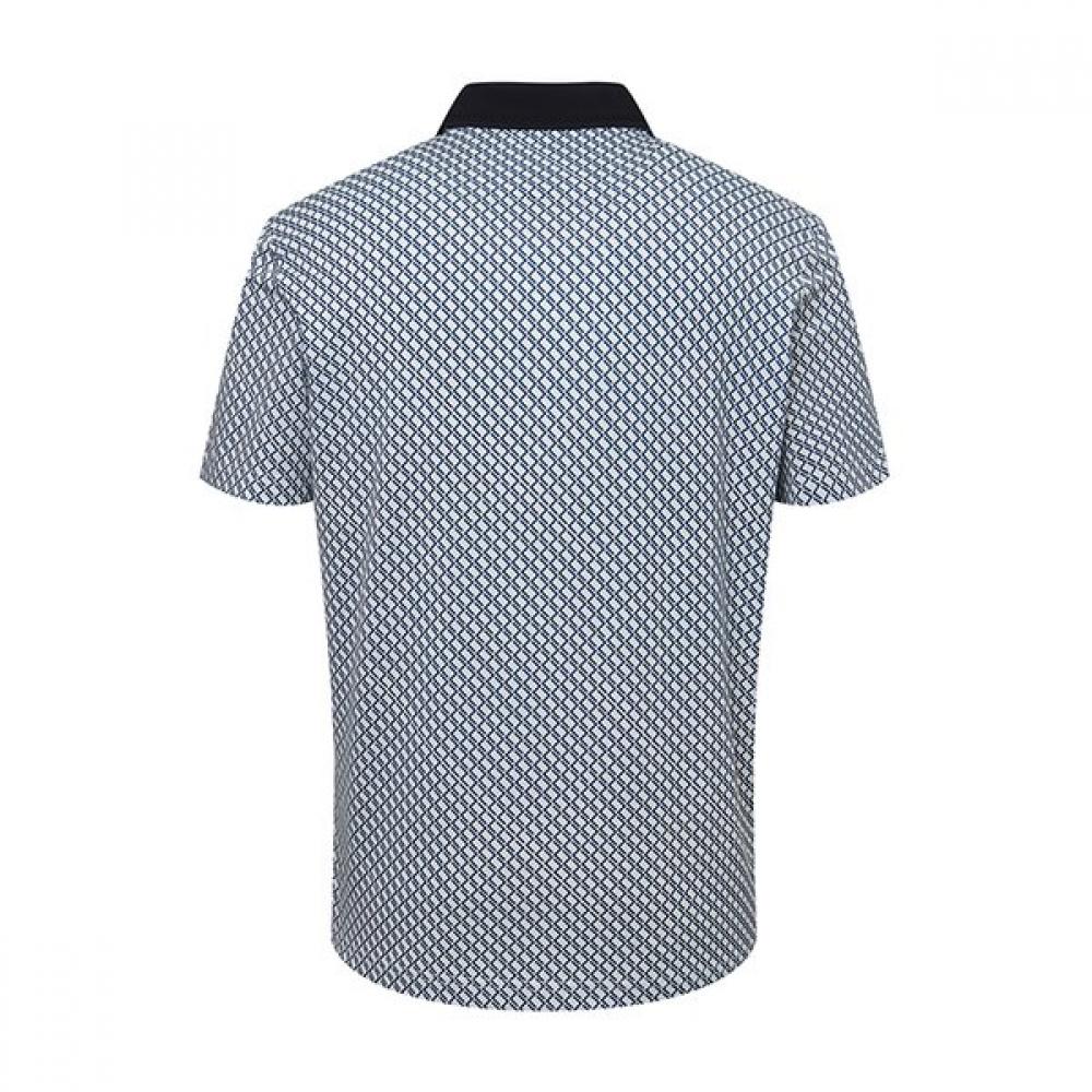 VANBROUGH Mesh Span Print Half Sleeve Polo Shirt Bputg1270 Ny