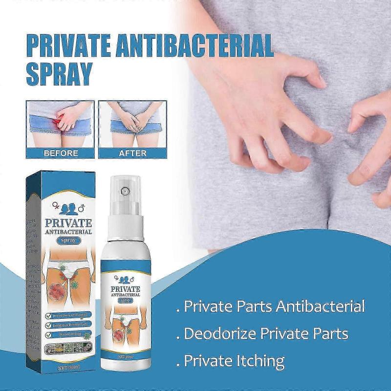 Men's Private Antibacterial Spray, 3pcs Private Parts Anti-itch Spray Deodorant Itching Refreshing And Gentle Private Parts Cleaning 30ml