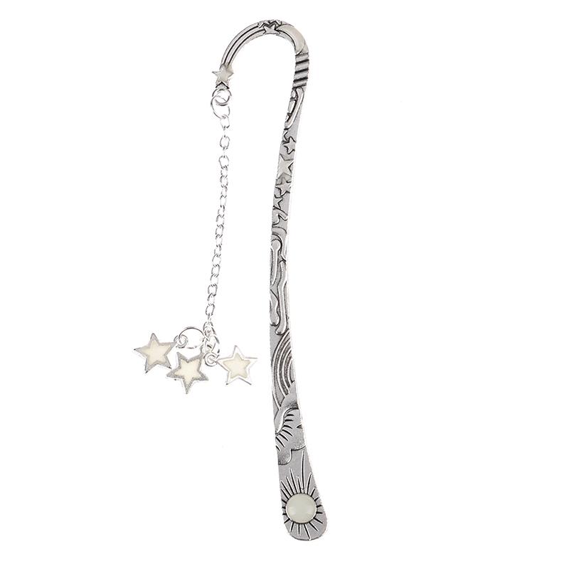 მანათობელი მთვარის ვარსკვლავები მონიშნეთ კრეატიული ვინტაჟური რეტრო მეტალის წიგნები მარკირების საკანცელარიო ნივთები