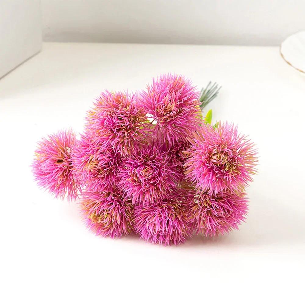 10/5Pcs Dandelion Artificial Flowers Plants Bouquet Plastic Fake Flower for Home Wedding Table Decoration DIY Floral Arrangement