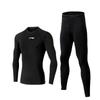 Li-Ning Solid Color High Elasticity Shaping Round Neck Long Sleeve Tight Sweat-Wicking High Waist Leggings Fitness Set Men Activewear AUDU097-AULU097