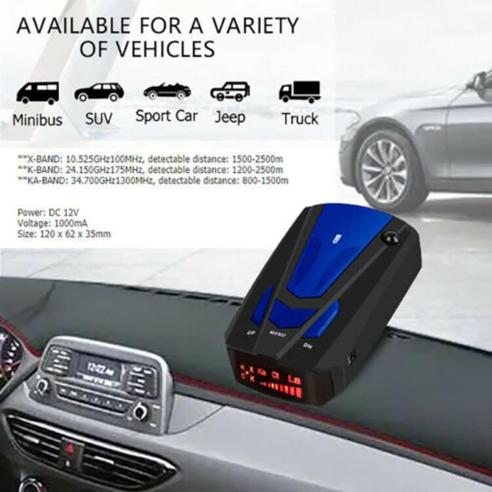 V7 Car Speed Radar Detector Electronic GPS Speed Alert System for Vehicle , Russian Language