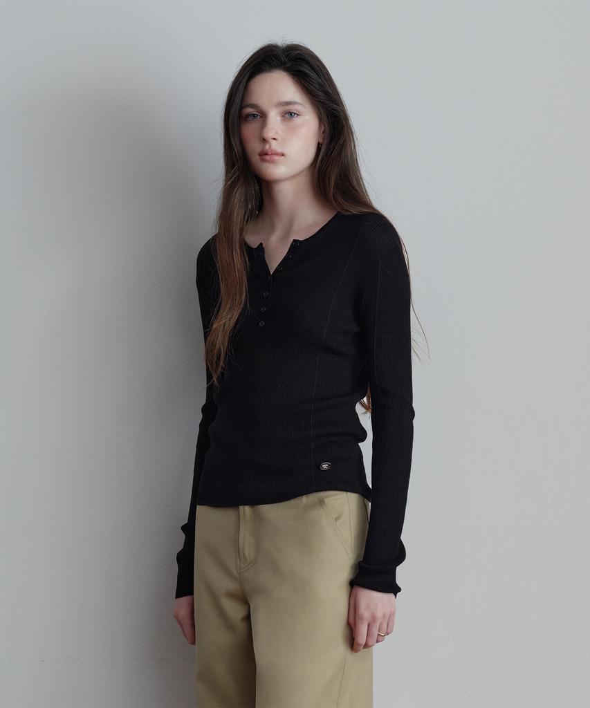JUCYJUDY Henley Neck Knit Jzkt021C