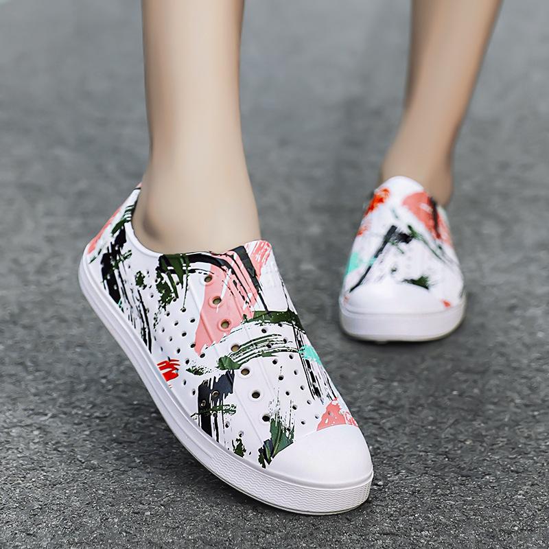 WNC native Lochschuhe Paar Sommer neue Graffiti atmungsaktiv wasserdicht Herren- und Damen-Freizeitstrand-Sandalen Spot
