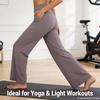 Pantaloni Casual a Vita Alta Gamba Dritta Tasche Ampie Pantaloni Yoga Donna Vestibilità Rilassata Pantaloni Sportivi