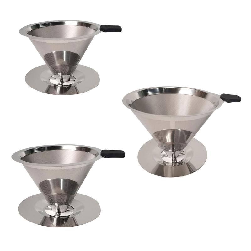 600 Meshes Stainless Steel Coffee Filter Double Layer Coffee Filter Meshes Durable Coffee Strainer For Flavorful Brews
