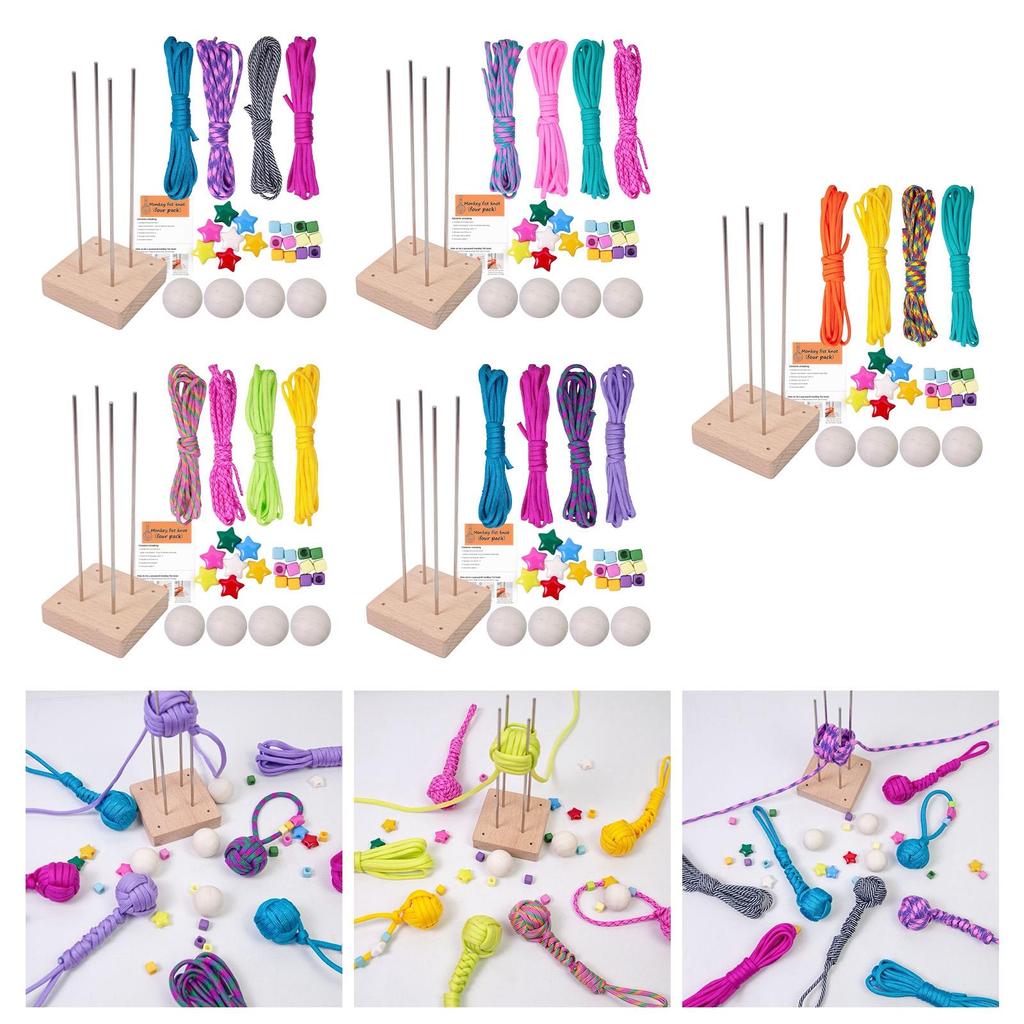 Paracord Jig Balls Crochet Kit Crochet Material Package with Crochet Hooks