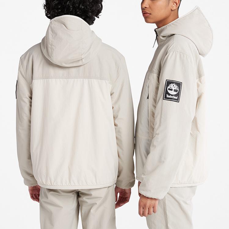 Timberland Reversible Hooded Fleece Jacket Unisex Jackets Sand A5VB9-CY2