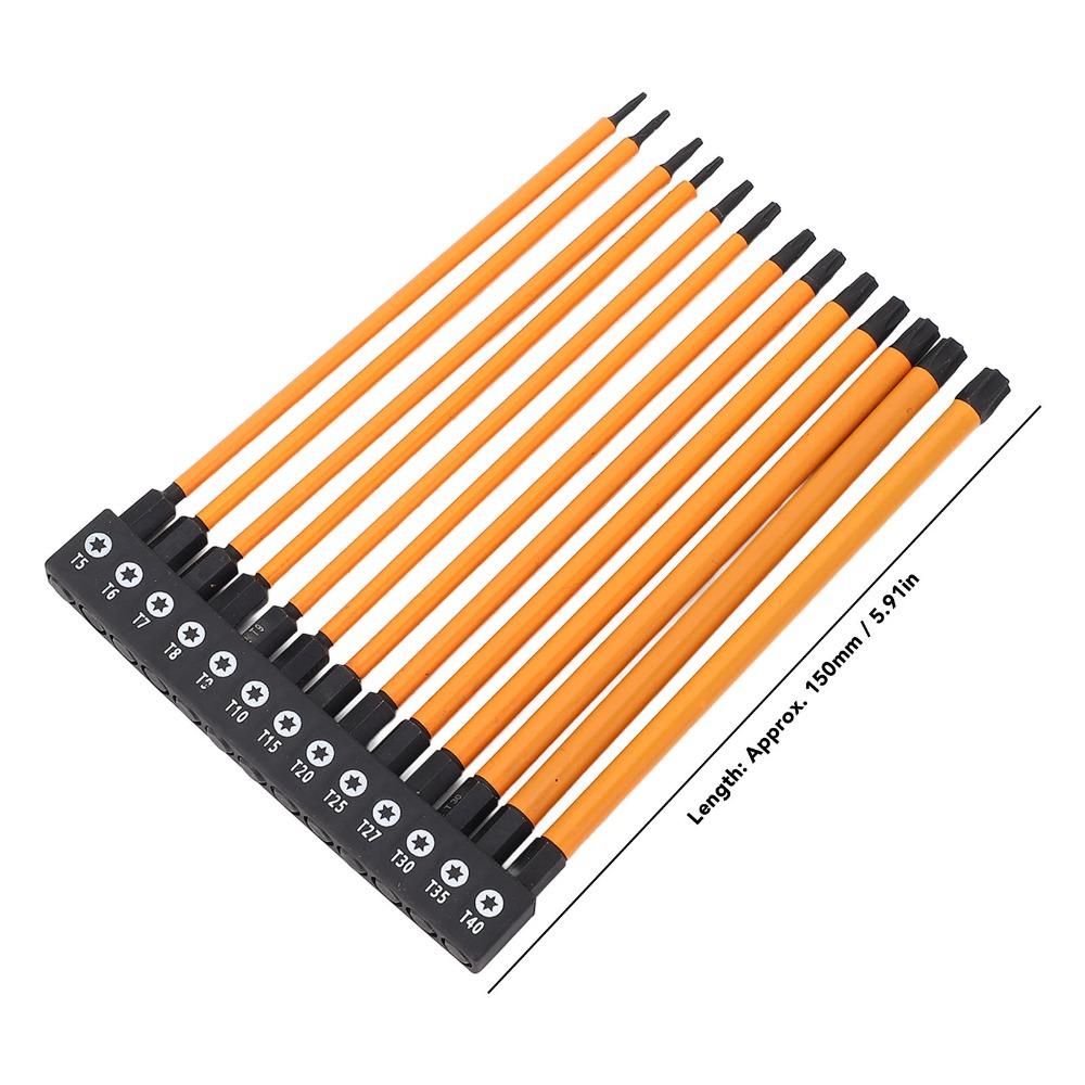 13pcs Magnetic Head Impact Driver Bit Set S2 Alloy Steel Hex Shank Bit Set Power Tool Accessories