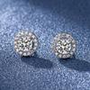 Moissanite Six-Claw Zircon Earrings, S925 Sterling Silver, Women's Fashion