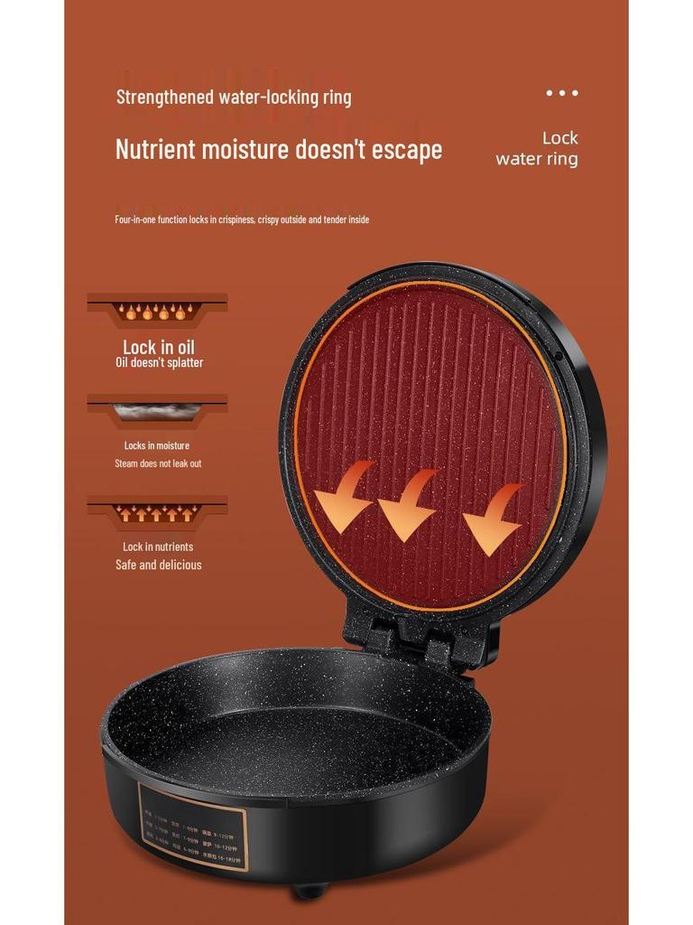 Automatic Electric Non-stick Double-Sided Pancake & Crepe Maker with Safety Power-Off