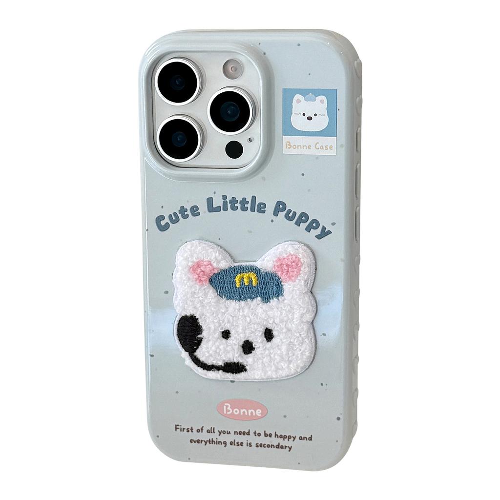 Fun Plush Cartoon Apple 15promax Mobile Phone Case Iphone17 Suitable for 16 Three Dimensional Animals 13 Anti Fall