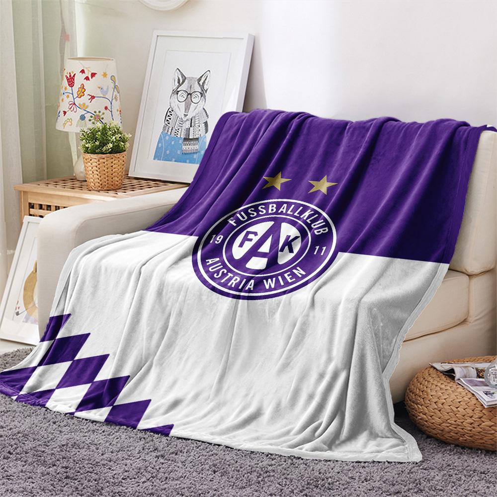 Coperta di Flanella Stampata FK Austria Vienna, Alta Qualità, Confortevole per Tutte le Stagioni, Arredamento per la Casa, Calore e Comfort