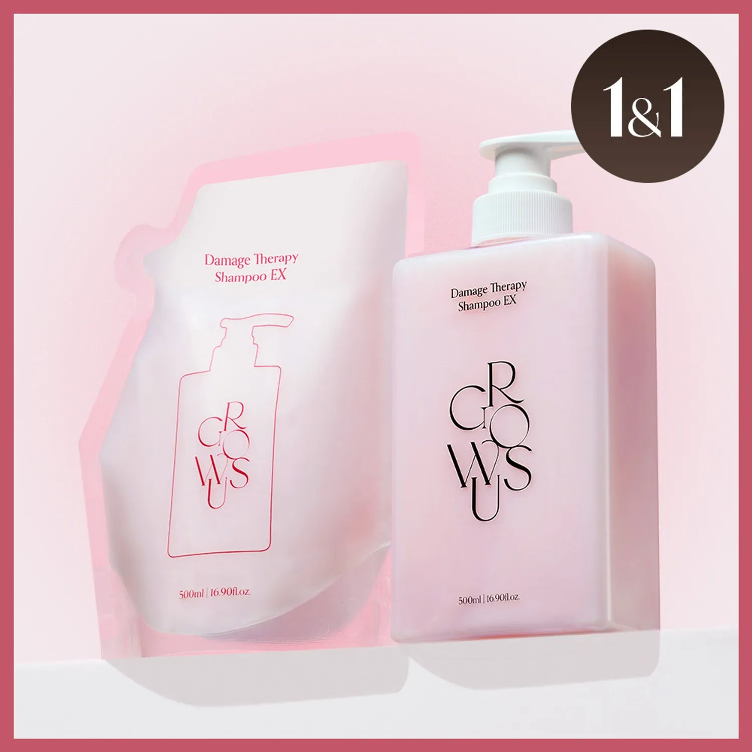 growus Damage Therapy Shampoo EX 500ml Refill Set 500ml