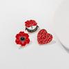 Poppys Lapel Pin Versatile Flower Shape Breastpin Accessory Floral Brooch Pins
