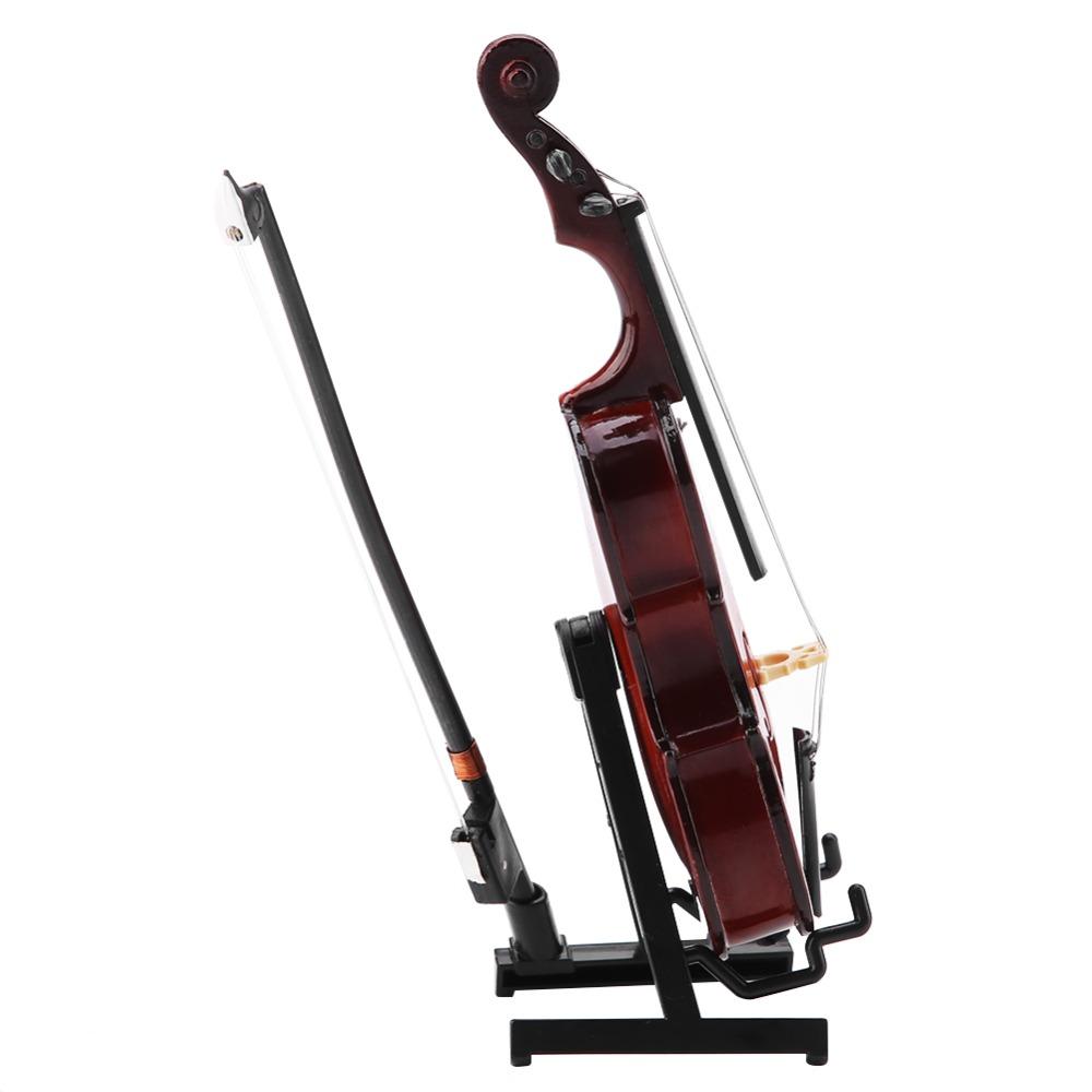 4pcs Wooden Miniature Cello Replica With Case Violin Replica Collectible Figurine  Home Decoration
