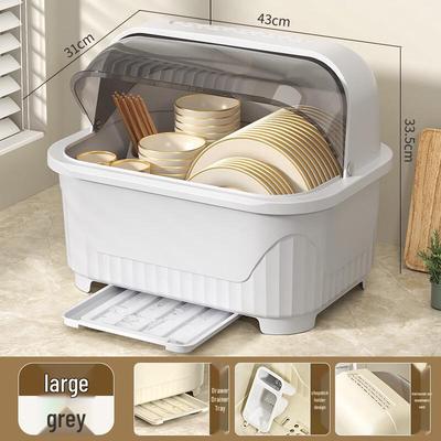 Kitchen Dish Drying Rack with Lid