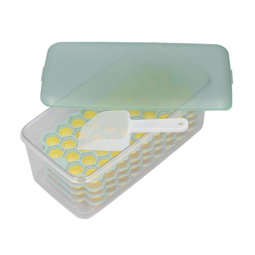 3.3L Ice Cube Tray with Scoop 4 Layers 188 Grids for Ice Cube Storage Container for Home