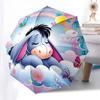 Ombrello da Viaggio a Tema Winnie the Pooh e Amici - 8 Stecche, Apertura e Chiusura Automatiche, Design Pieghevole Portatile, Ombrello Compatto ed Elegante
