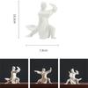 Ceramic Tai Chi Figurines Office Desktop Decoration Tea Table White Porcelain Zen Ornaments Bonsai Flowerpot Crafts