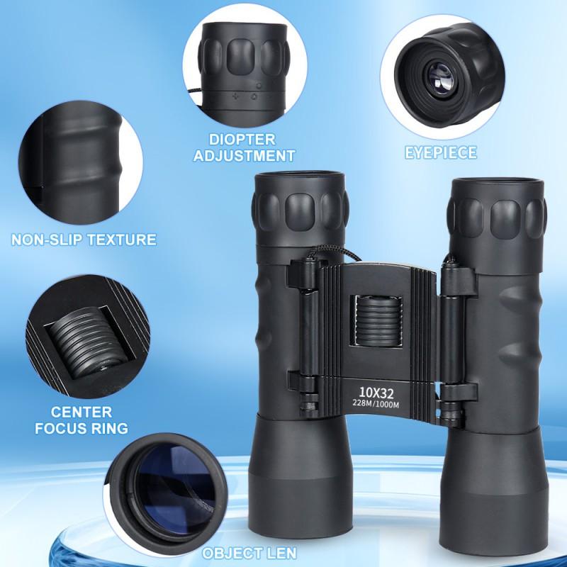 22x32 High Magnification Binoculars Outdoor Birdwatching Hiking Travel Clear Vision Compact Optics