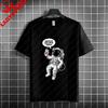 Houston Ich Habe So Unisexy Probleme Lustiges Astronauten Grafik T-Shirt 100% Baumwolle Kurzarm Lässiger Humor Stil T-Shirt Unisex Kleidung
