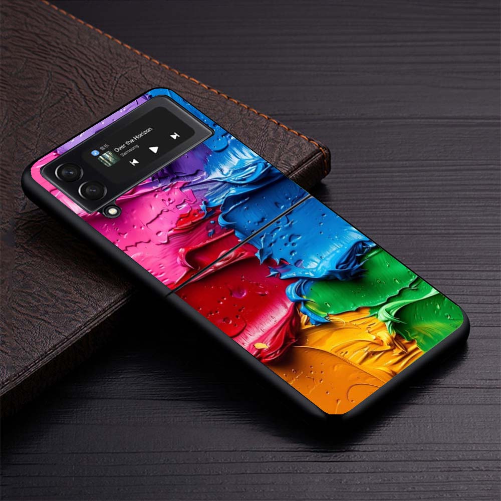 Watercolors Set Paint Palette Painting BoxPhone Case for Samsung Galaxy Z Flip7 Flip6 5G Flip4 Flip5 Flip3 Cover Z Flip 7 6 5 4 Samsung Z Flip 5