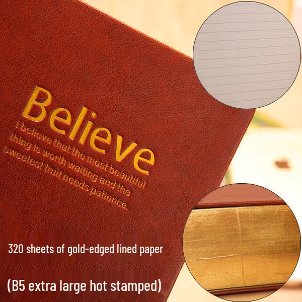 Bardzo gruby retro europejski skórzany notatnik-planer