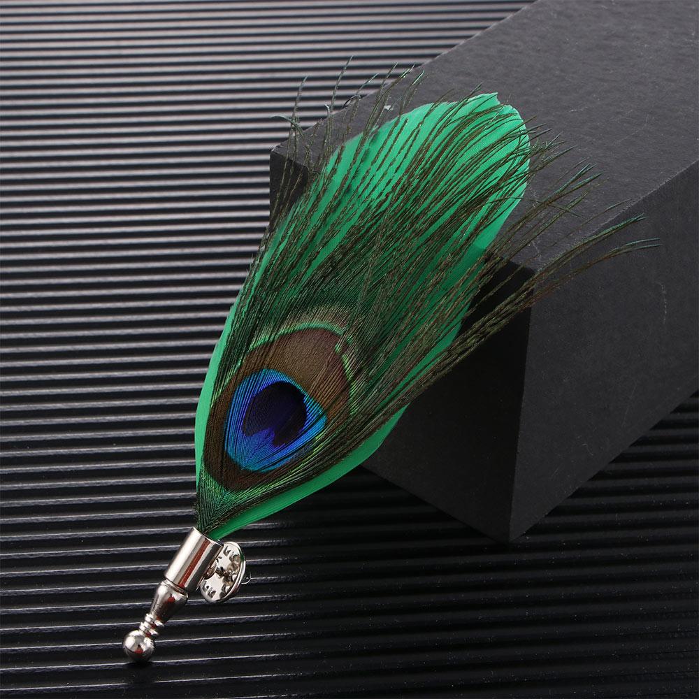 Fashion Design Unisex Wedding Feather Gift Party Jewelry Brooch Dress Suit Accessory Lapel Pins