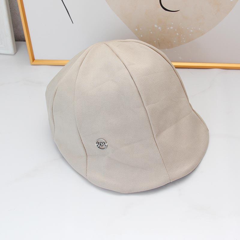 Retro cotton and linen duck tongue forward hat women's new spring and autumn versatile face small literary beret