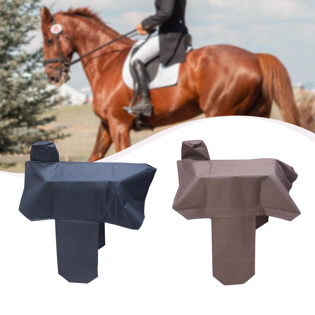 Elastic Fit Horse Saddle Cover Durable Oxford Cloth Dust Protection Lightweight Sleeve for Equestrian Supplies