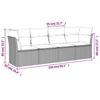 Vidaxl 4-Cz. Garden Lounge Set, Cushions, Black PE Rattan