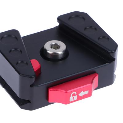Doska montážnej platne s rýchloupínacím mechanizmom, svorka proti otrasom, V-port pre statív, klietku pre DSLR