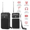 Portable Pocket AM FM Radio Built-in Speaker 2 Band Stereo Radio Battery Operated Telescopic Antenna Radio Flashlight for Senior