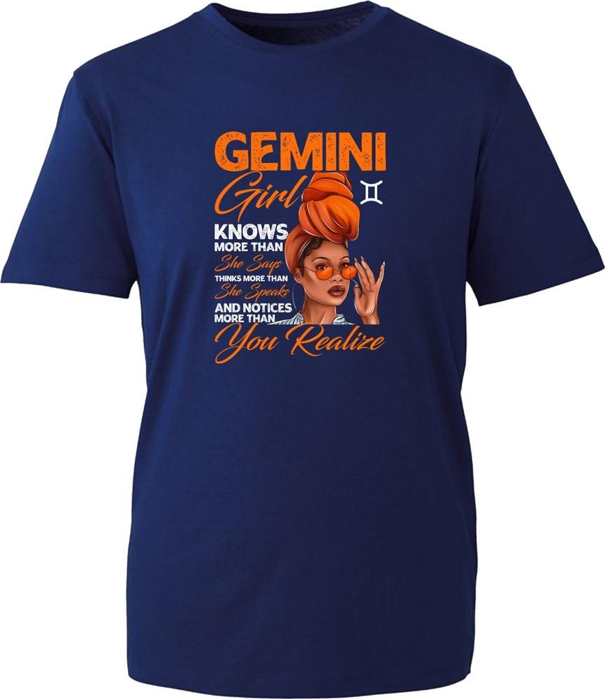 Gemini Girl Knows More Than Tshirt Horoscope Zodiac Astrological Sign Gift Top S